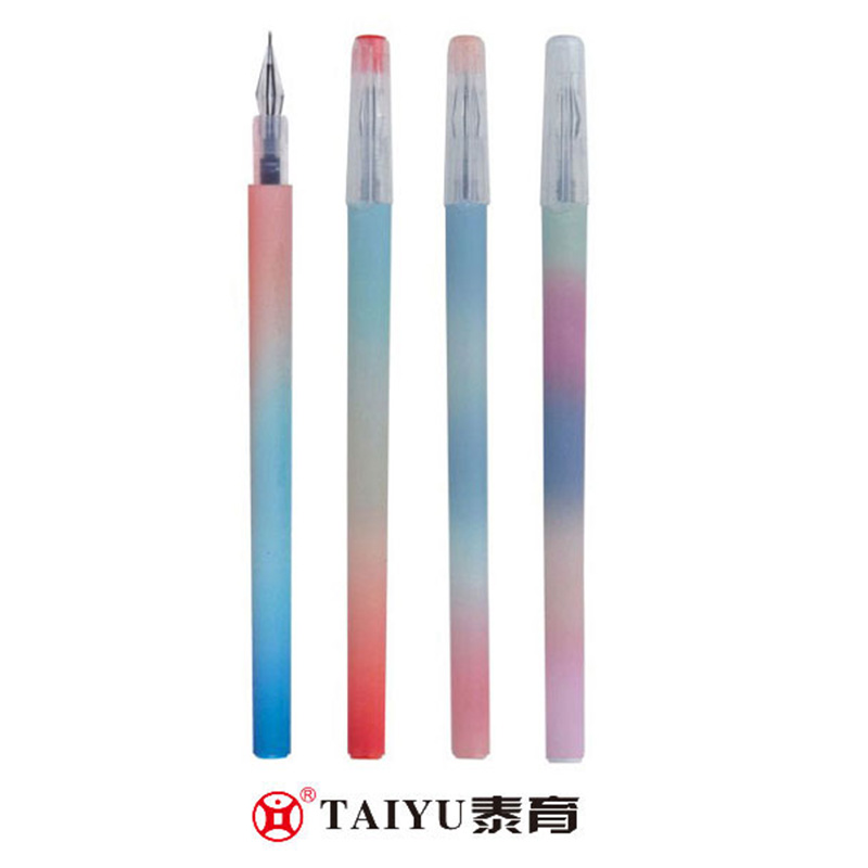 Studentes usus Roll Ball Pen Cum Gradient Color Style Design Roll Ball Pen 3182