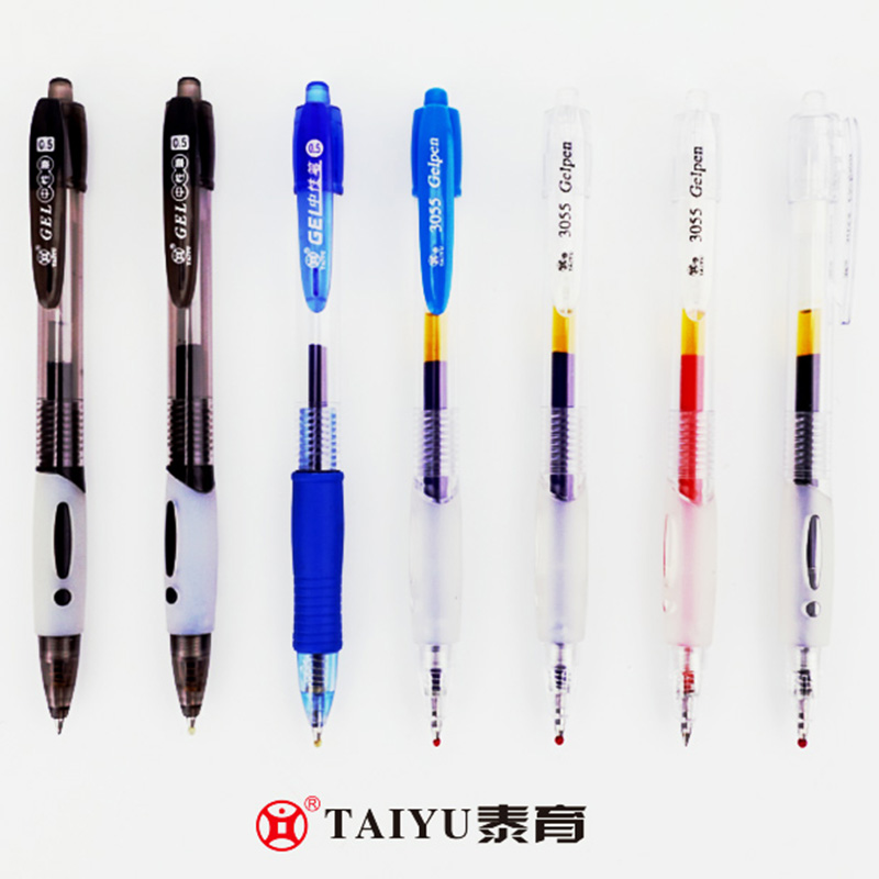 Office Use Pressing Gel Pen Simple Style Costomized Color Gel Pen 3055