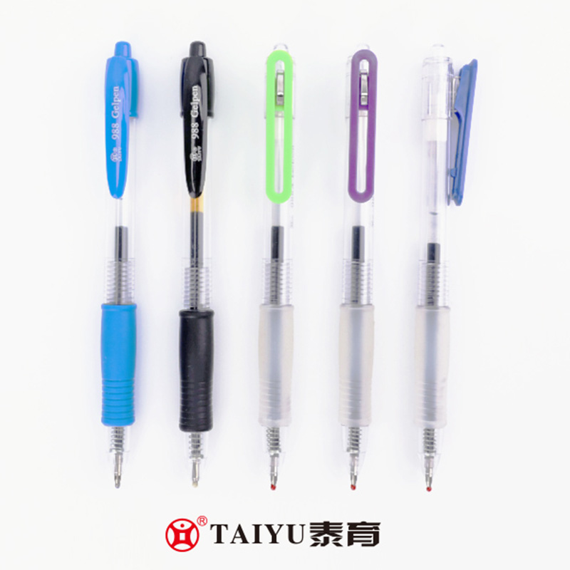 Officium usus gel Pen Cum Flexilis et Flexibile Clip Costomized Color Gel Pen 988