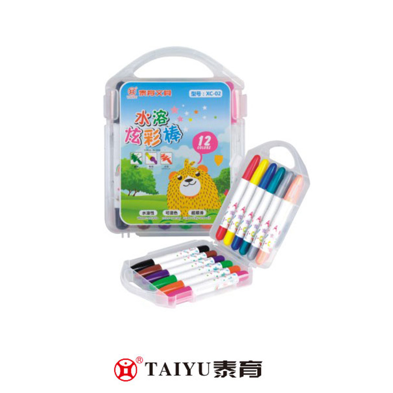 Studiosi Utere Crayon In Pp Box Water-Soluble Glitter Stick Crayon-XC 02